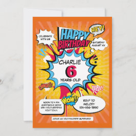 Superhero Thema Geburtstag Einladung