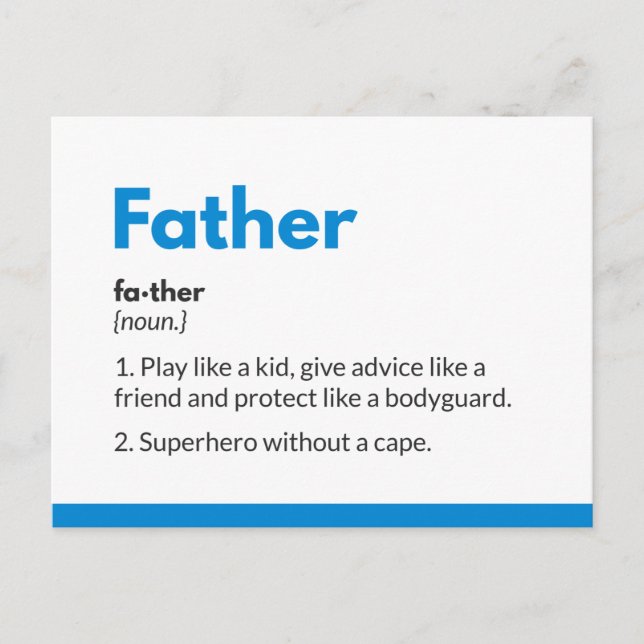 Superhero Väter Tageskarten Superdad Postkarte (Vorderseite)