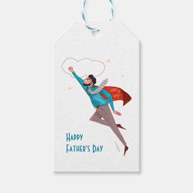 Superhero Vatersday Geschenkanhänger (Vorderseite)