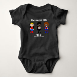 SUPERHERO White Kontur - Vereint für SHE Baby Strampler