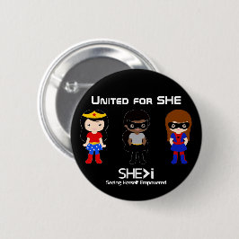 SUPERHERO White Kontur - Vereint für SHE Button