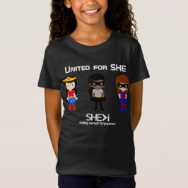SUPERHERO White Kontur - Vereint für SHE T-Shirt