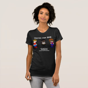 SUPERHERO White Kontur - Vereint für SHE T-Shirt