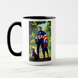 Superherodesign auf Becher Tasse