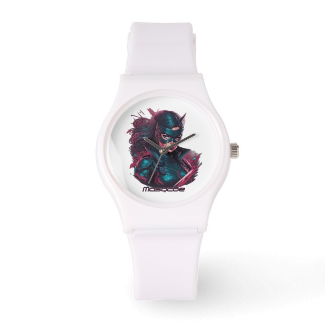 "Superheroine 01" Armbanduhr (Vorderseite)
