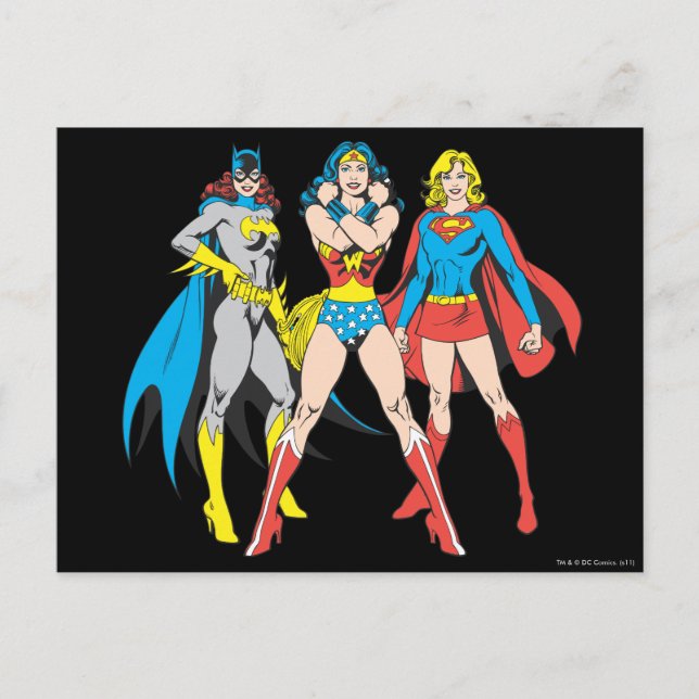Superheroine-Pose Postkarte (Vorderseite)