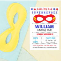 Superheros Party Bonne Invitation d'anniversaire