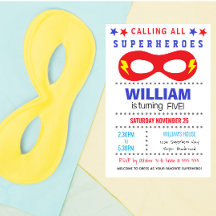 Superheros Party Happy Birthday Einladung