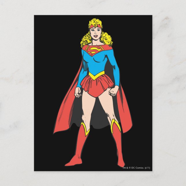 Superigirl Stands Postkarte (Vorderseite)