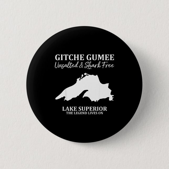 Superior, Great Lake, Gitche Gumee Apparel Lakes  Button (Vorderseite)