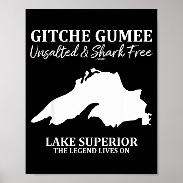 Superior, Great Lake, Gitche Gumee Apparel Lakes  Poster (Vorne)