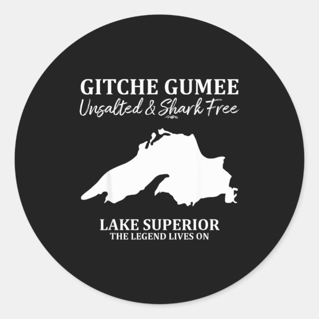 Superior, Great Lake, Gitche Gumee Apparel Lakes  Runder Aufkleber (Vorderseite)