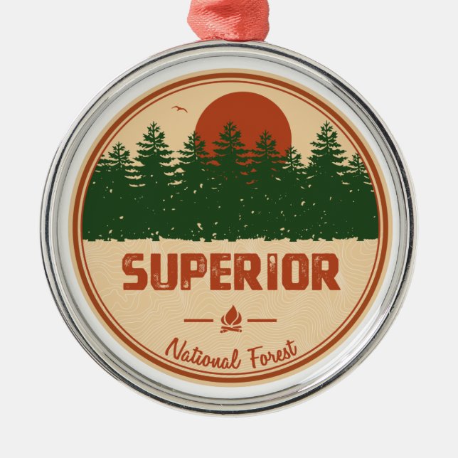 Superior National Forest Ornament Aus Metall (Vorne)
