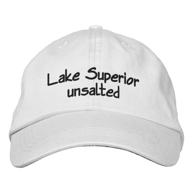 Superior-See - nicht gesalzen Bestickte Baseballkappe (Vorderseite)