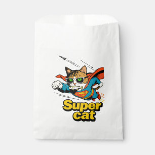 Superkatze fliegt mit Fisch  Geschenktütchen