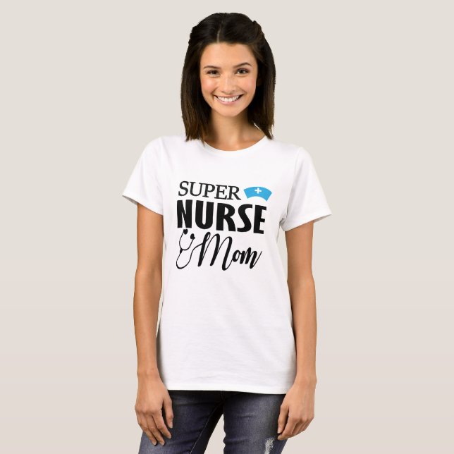 SUPERkrankenschwester-MAMA! T-Shirt (Vorne ganz)