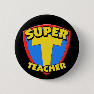 Superlehrer-runder Knopf Button