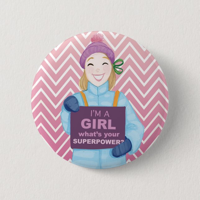 Supermacht Button (Vorderseite)