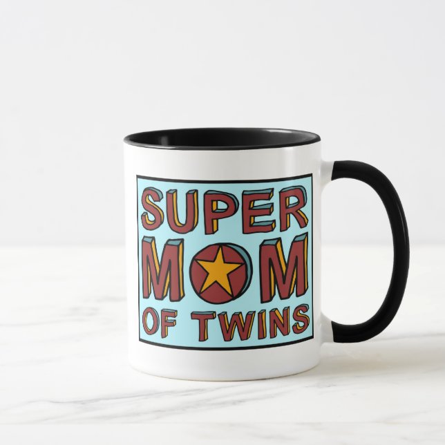 SUPERMama DER ZWILLINGE Tasse (Rechts)