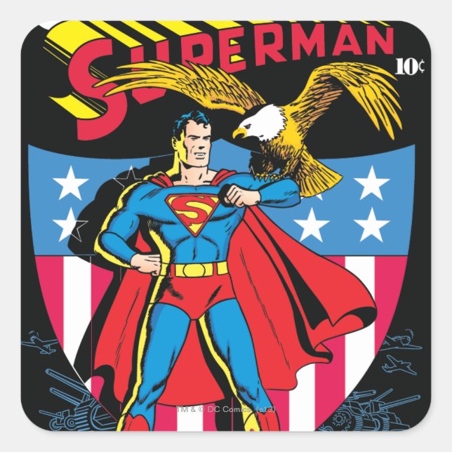 Superman #14 quadratischer aufkleber (Vorderseite)