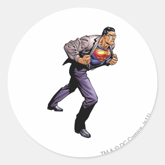 Superman 46 runder aufkleber (Vorderseite)