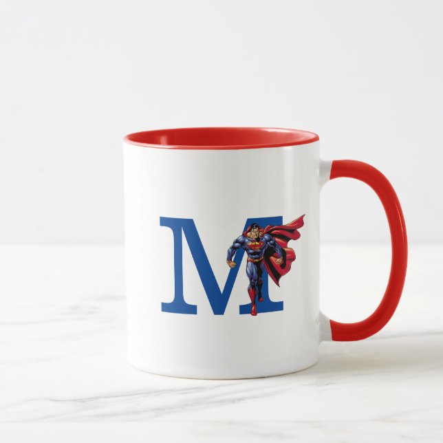 Superman 47 | Fügen Sie Ihre Monogramme hinzu Tasse (Rechts)