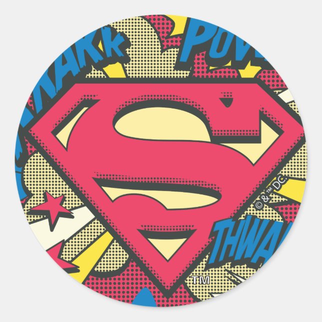 Superman 66 runder aufkleber (Vorderseite)