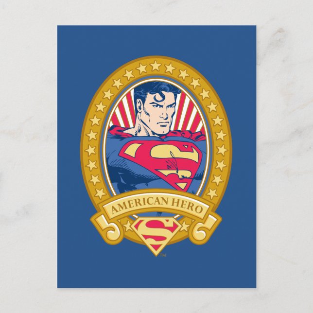 Superman American Hero Postkarte (Vorderseite)