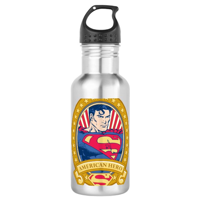 Superman American Hero Trinkflasche (Vorderseite)