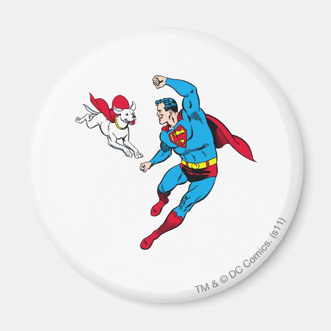 Superman and Krypto 2 Magnet (Vorne)