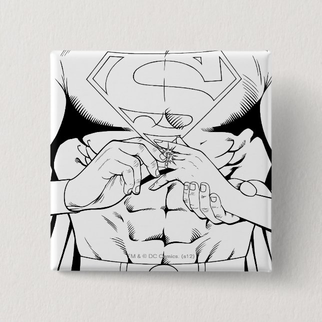 Superman Black and White 3 Button (Vorderseite)