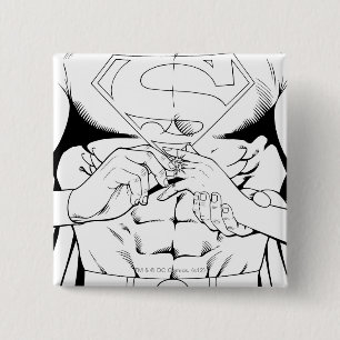 Superman Black and White 3 Button