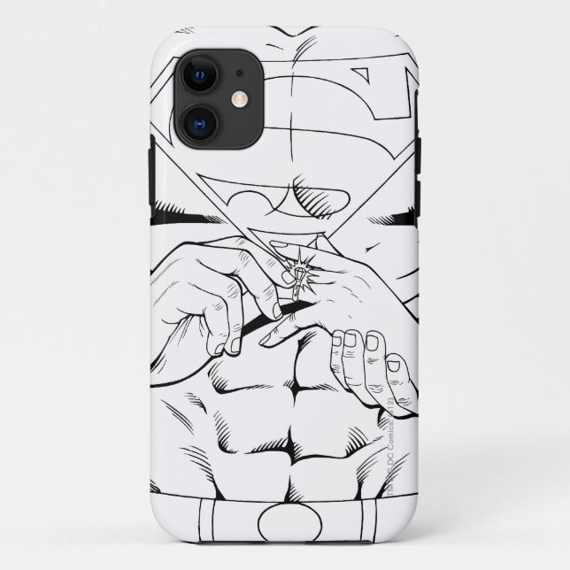 Superman Black and White 3 Case-Mate iPhone Hülle (Rückseite)