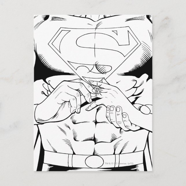 Superman Black and White 3 Postkarte (Vorderseite)