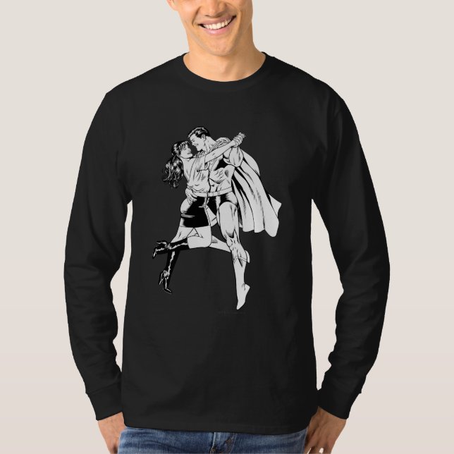 Superman Black and White 4 T-Shirt (Vorderseite)