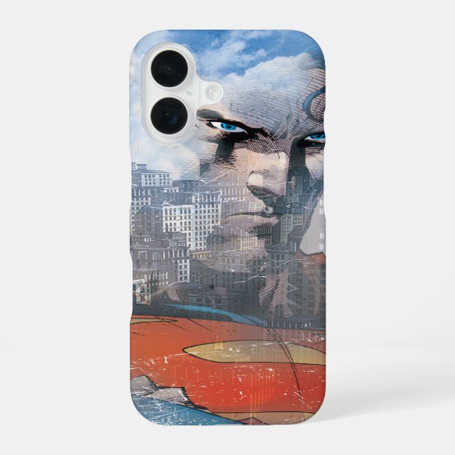 Superman Blick iPhone 16 Hülle (Rückseite)