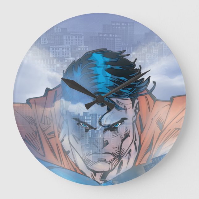 Superman - Blue Große Wanduhr (Vorderseite)