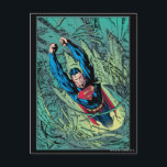 Superman bricht durch postkarte<br><div class="desc">Weltheld</div>
