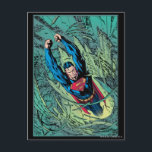 Superman bricht durch postkarte<br><div class="desc">Weltheld</div>