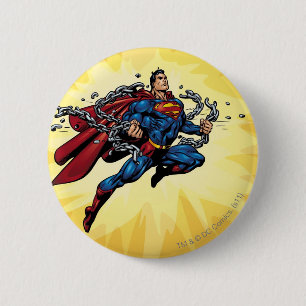 Superman bricht Ketten Button