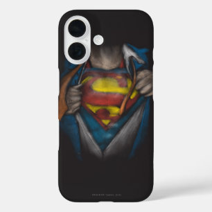 Superman Brustkorbskizze eingefärbt iPhone 16 Hülle