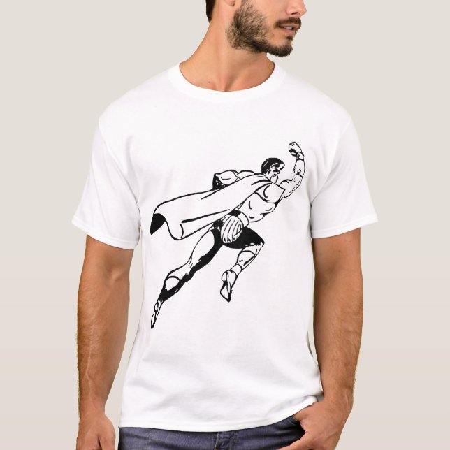 Superman – Classic Black & White T-Shirt (Vorderseite)