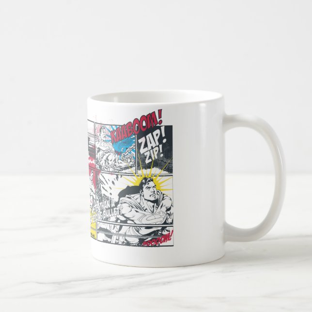Superman Comic Book Collage Kaffeetasse (Rechts)