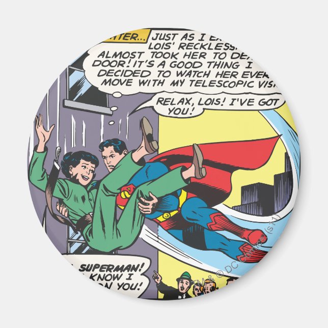 Superman Comic Panel - Lois a Instant Spater Magnet (Vorne)