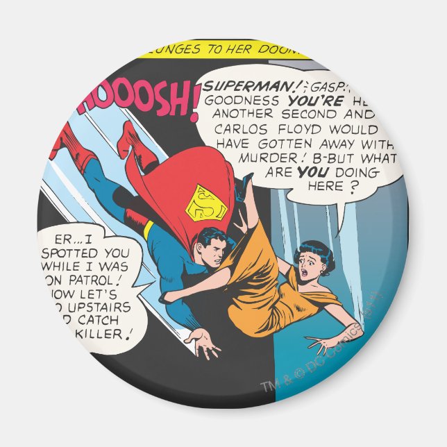 Superman Comic Panel - Lois Plunges Magnet (Vorne)