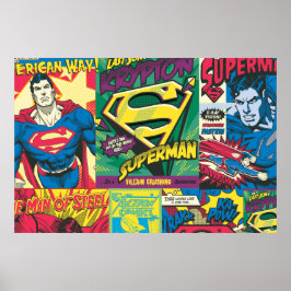 Superman Comic Panels Poster