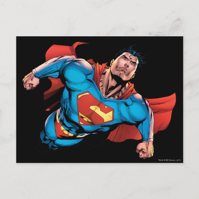 Superman Comic Style Postkarte (Vorderseite)