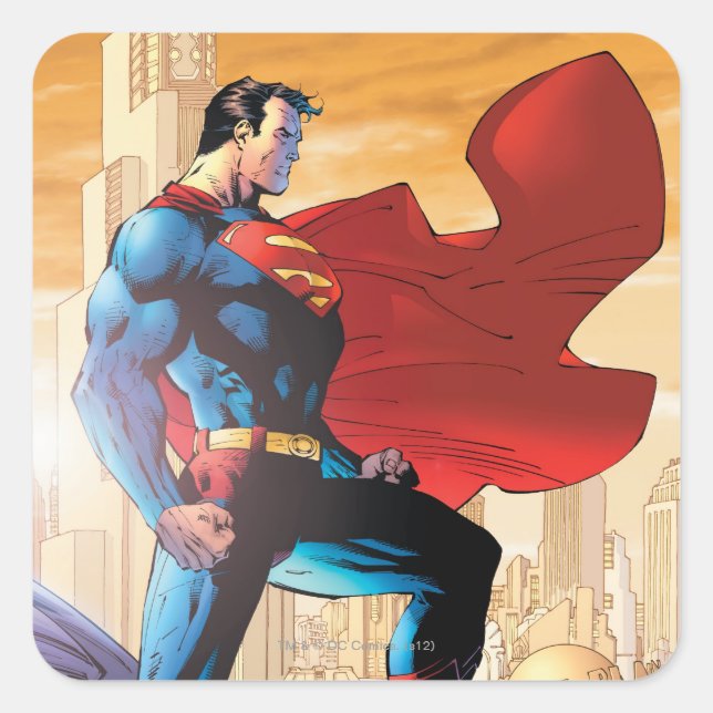 Superman Daily Planet Quadratischer Aufkleber (Vorderseite)