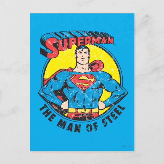 Superman Der Mann aus Stahl Postkarte (Vorderseite)