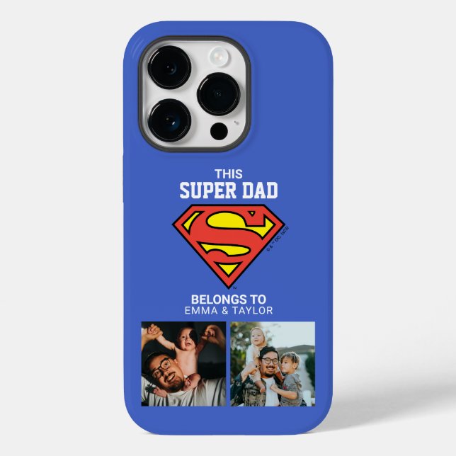 Superman | "Dieser Super-Vater gehört zu" Case-Mate iPhone 14 Pro Hülle (Rückseite)